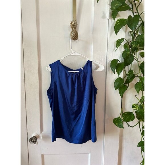 Calvin Klein women’s size medium blue sleeveless blouse - Picture 1 of 6